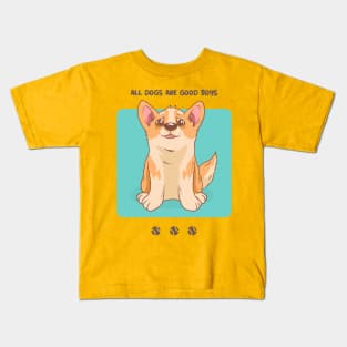 all dogs are good boys Kids T-Shirt